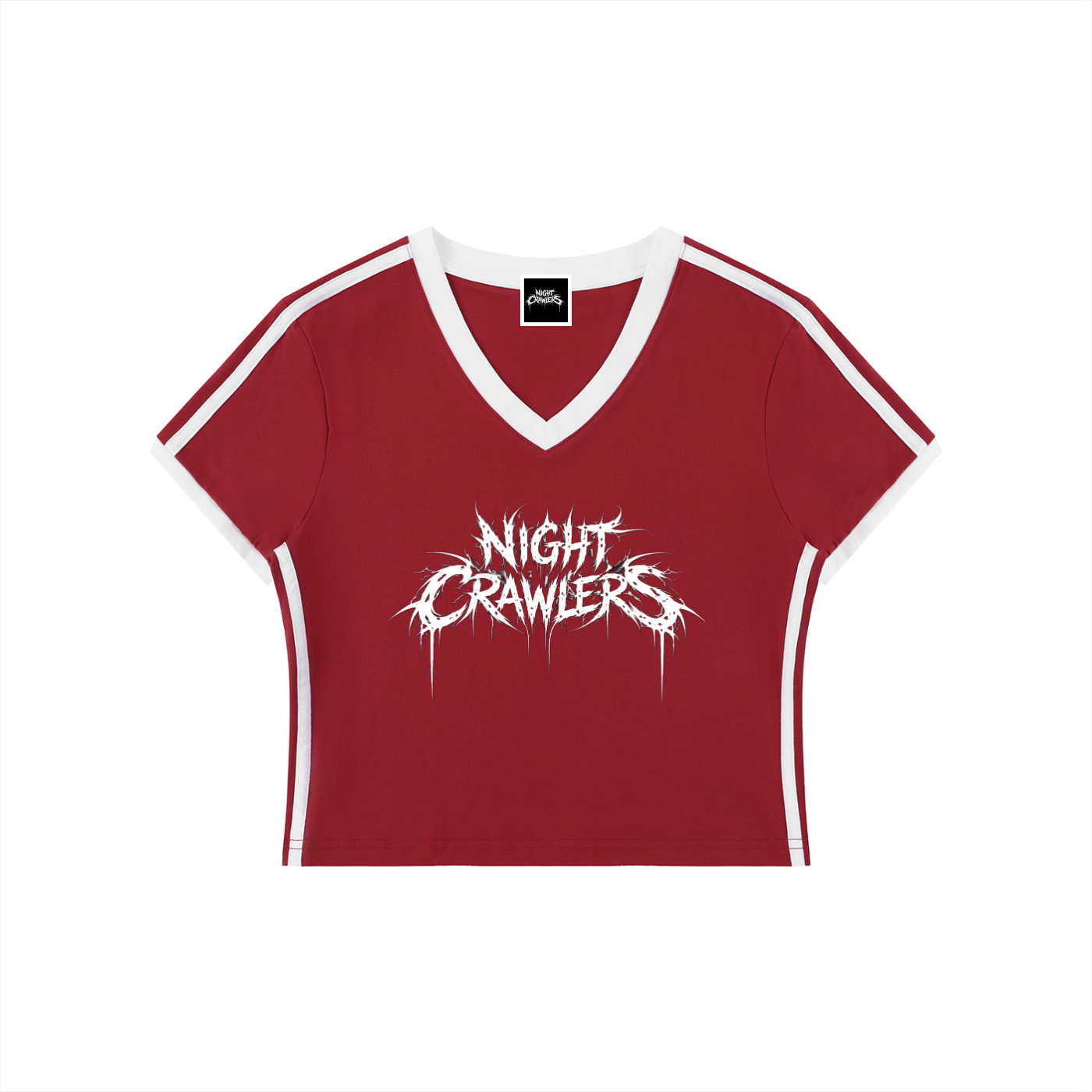 Night Crawlers X NYAMaverick “Bloody Night” V-Neck Crop T-Shirt