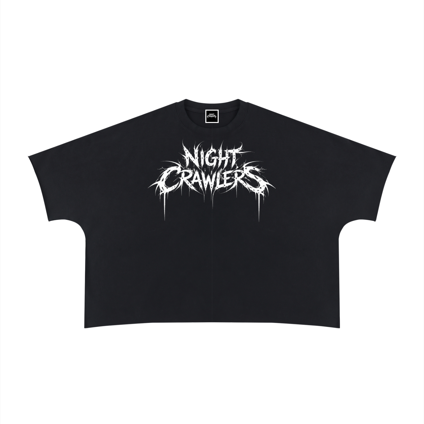 Night Crawlers “Spine” Boxy Raw Edge T-Shirt