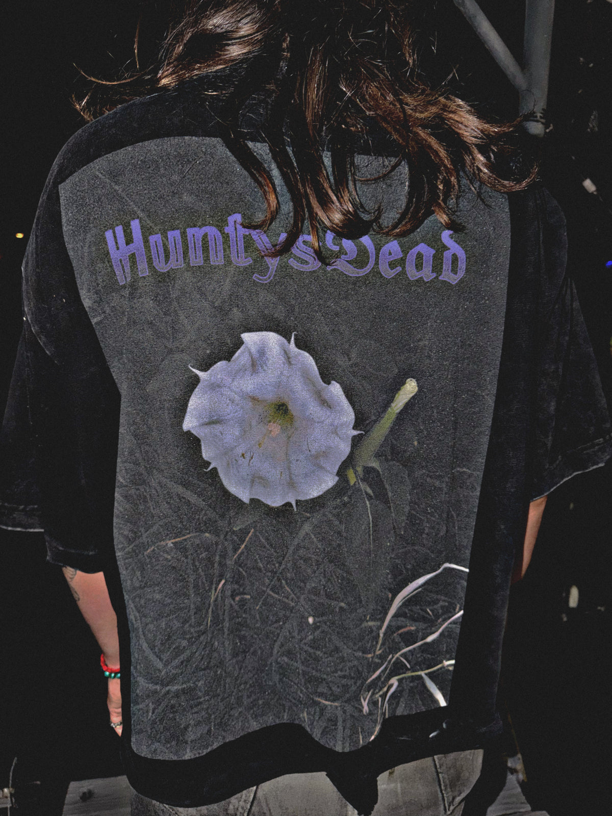 Night Crawlers X HuntysDead “Burning Rose/Devils Trumpet” Boxy T-shirt