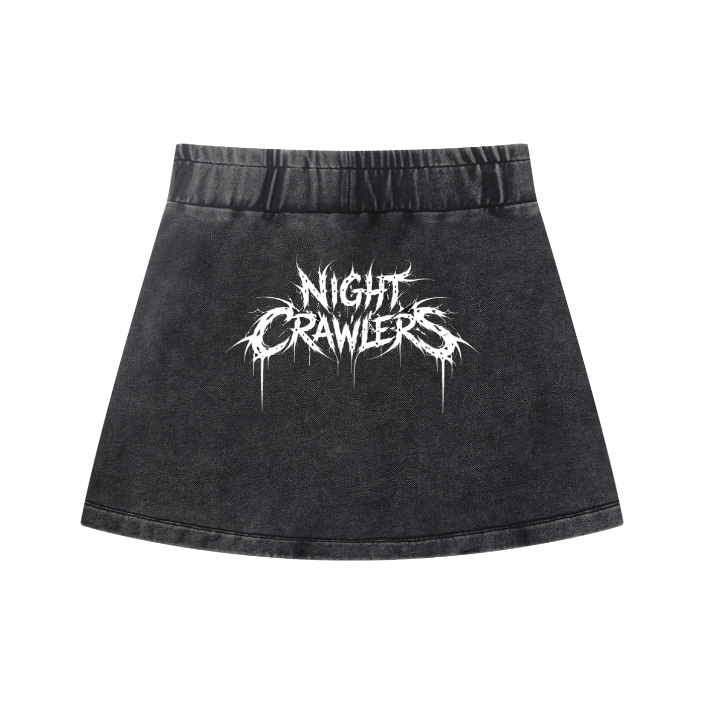 Night Crawlers Mineral-Washed skirt “Azure’s Flame”