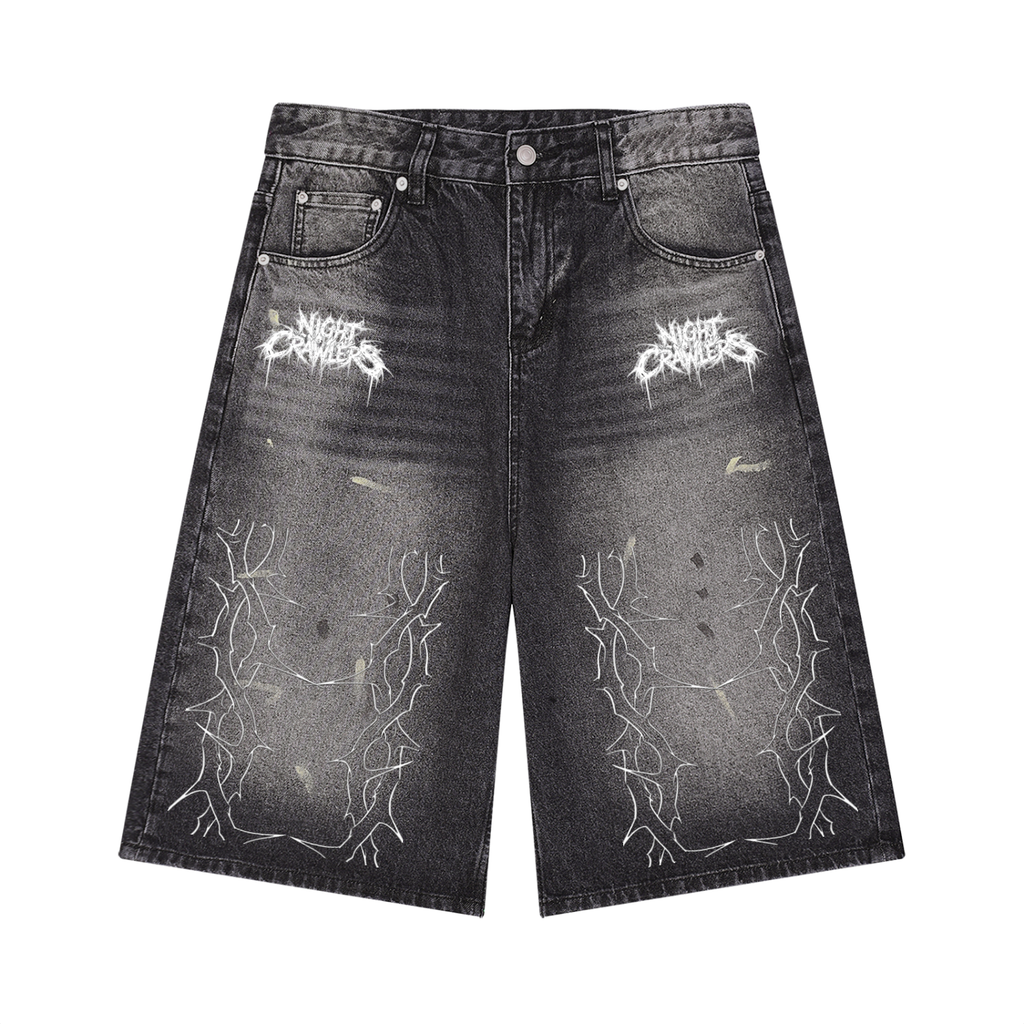 Night Crawlers Baggy Denim Shorts