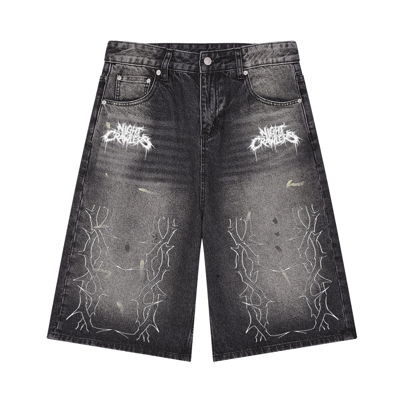 Night Crawlers Baggy Denim Shorts