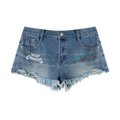 Night Crawlers X $H@RK¥ Ripped Denim Shorts