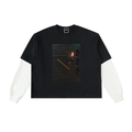 Night Crawlers X HuntysDead “Burning Rose X Devils Trumpet”  layered T-shirt