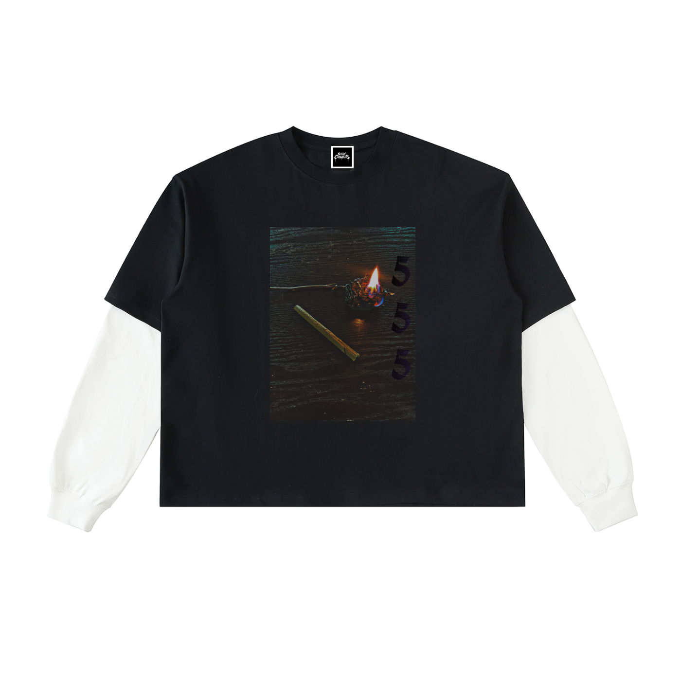 Night Crawlers X HuntysDead “Burning Rose X Devils Trumpet”  layered T-shirt