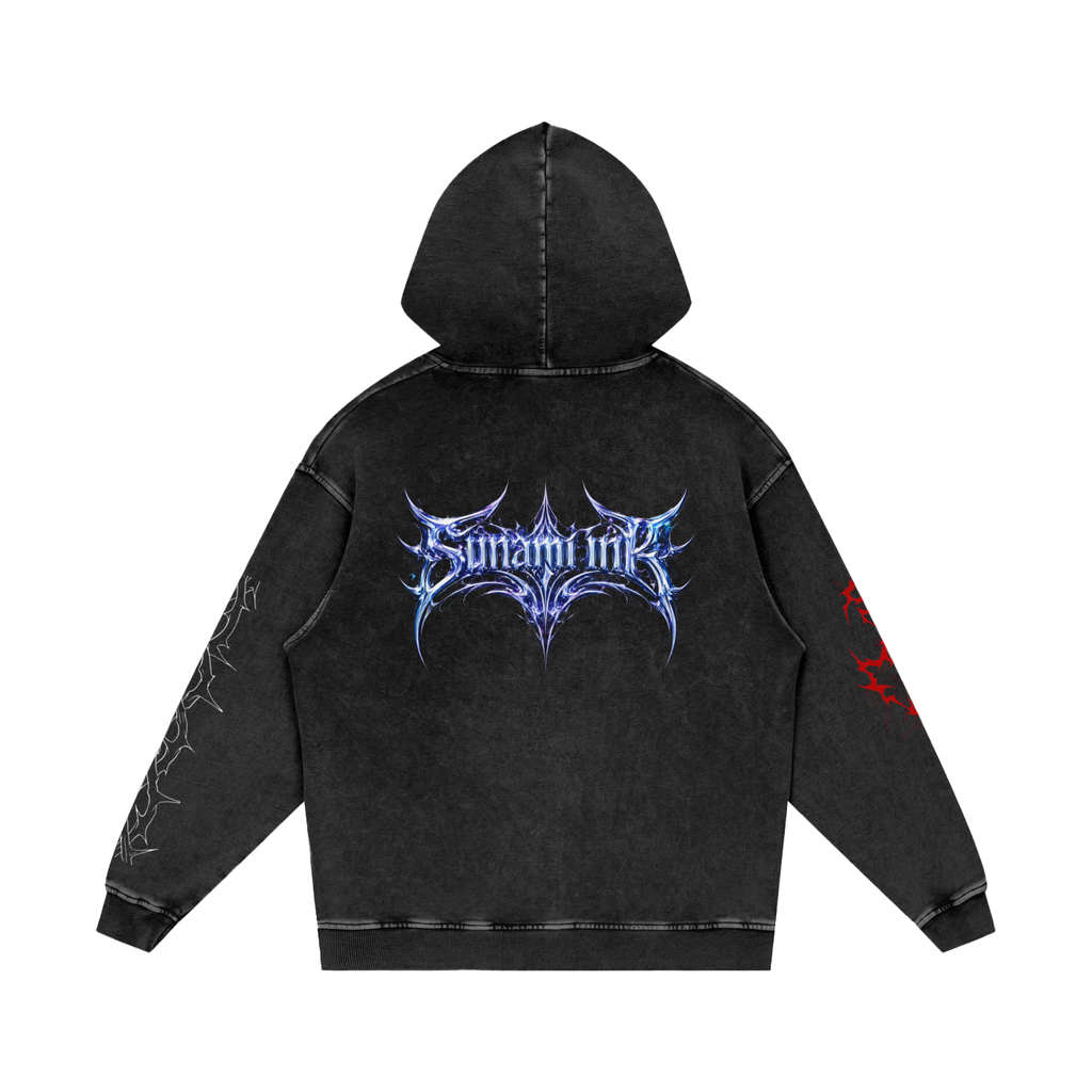 Night Crawlers X Sunami Ink “Thorns” Loose Hoodie