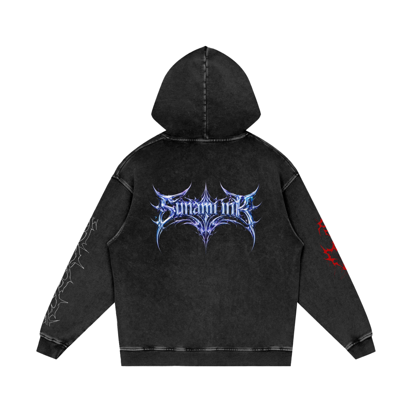 Night Crawlers X Sunami Ink “Thorns” Loose Hoodie