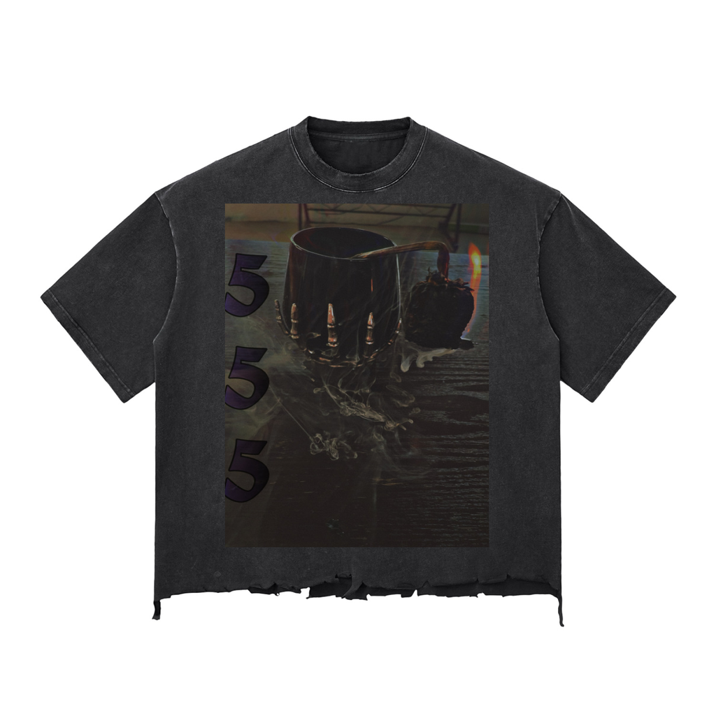 Night Crawlers X HuntysDead “Burning Rose/Devils Trumpet” Boxy T-shirt