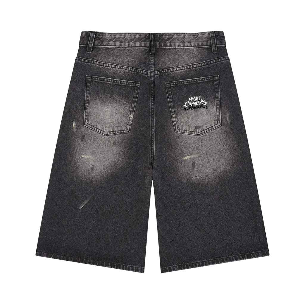 Night Crawlers Jean Shorts “Azure’s Flame”