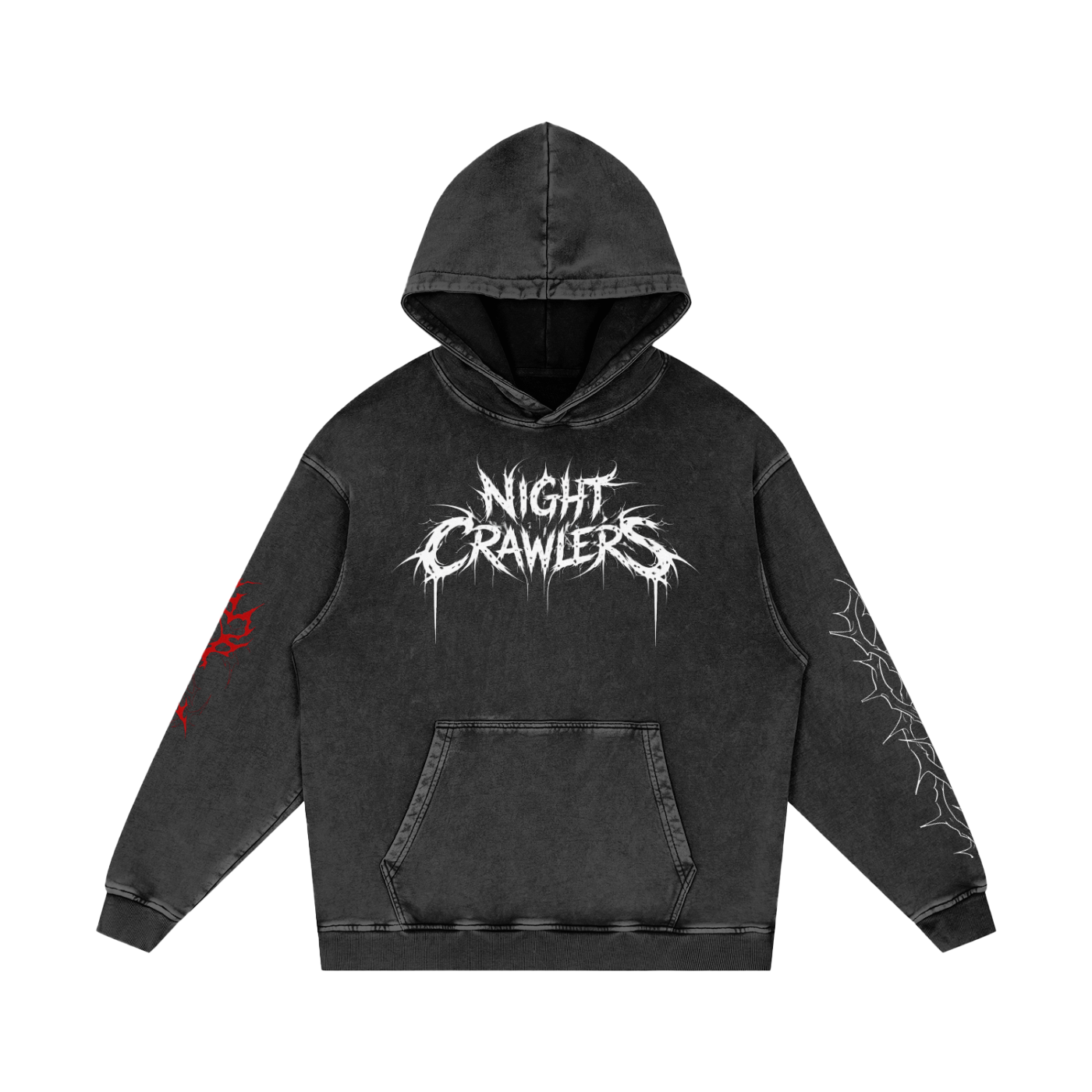 Night Crawlers X Sunami Ink “Thorns” Loose Hoodie