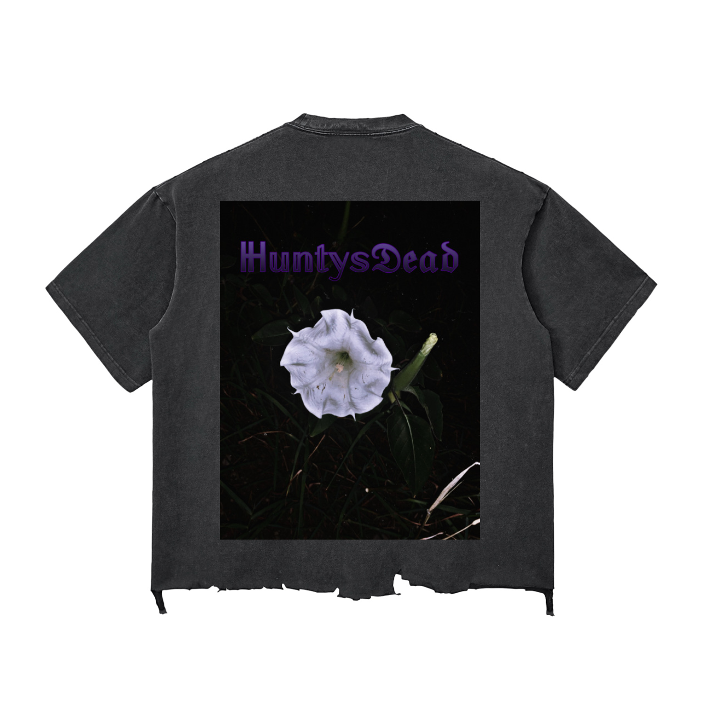 Night Crawlers X HuntysDead “Burning Rose/Devils Trumpet” Boxy T-shirt