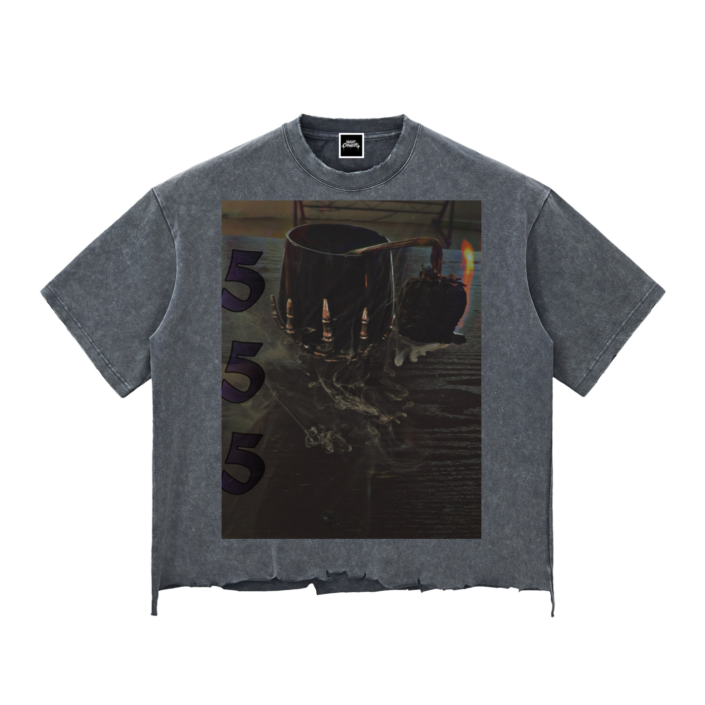 Night Crawlers X HuntysDead “Burning Rose/Devils Trumpet” Boxy T-shirt