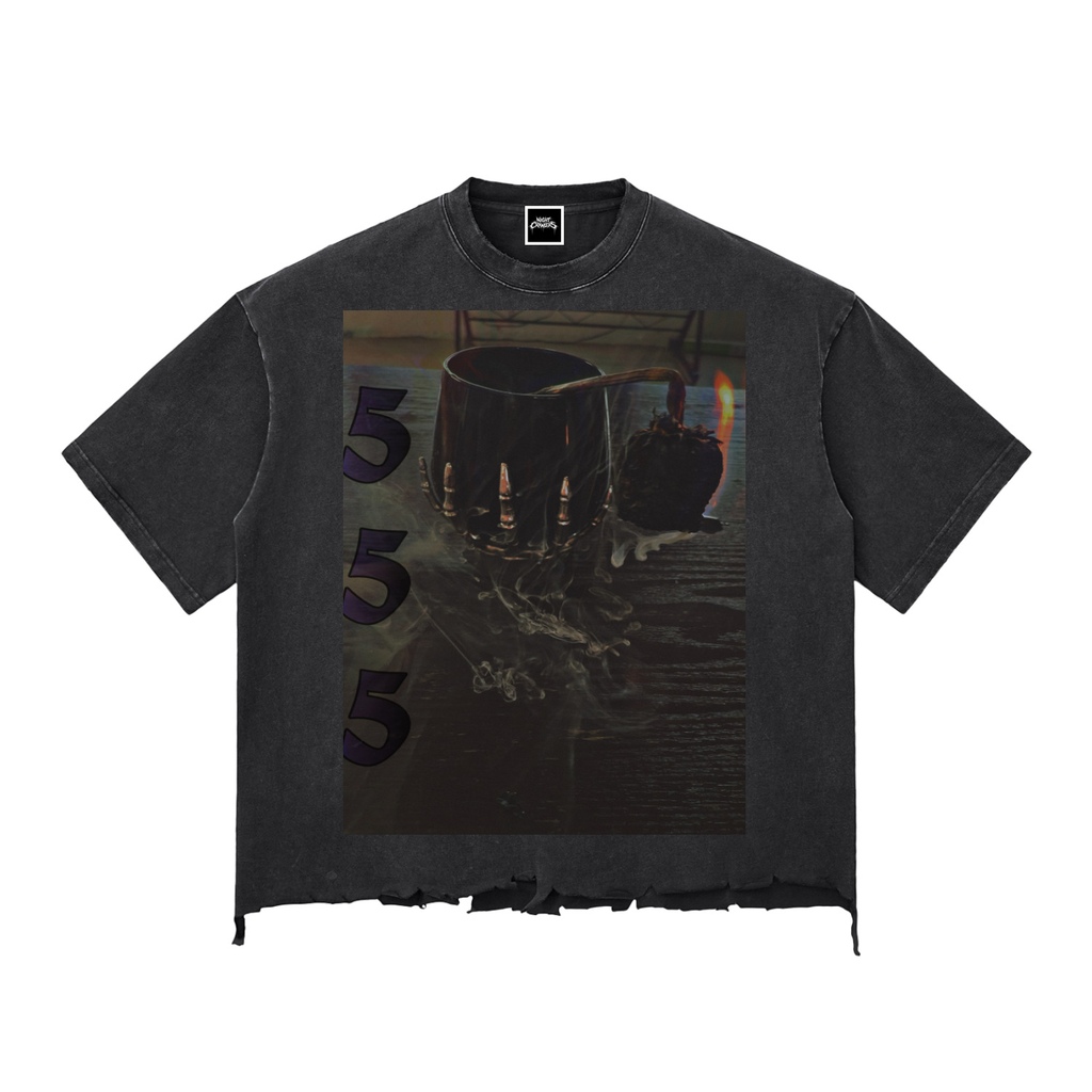 Night Crawlers X HuntysDead “Burning Rose/Devils Trumpet” Boxy T-shirt