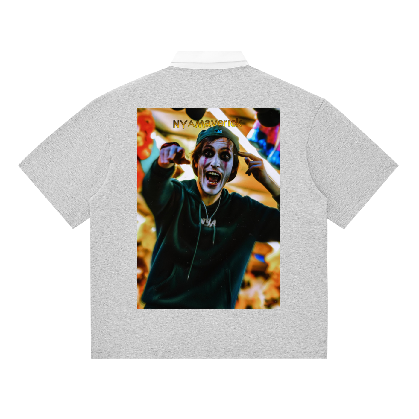Night Crawlers X NYAMaverick “Clown” Collared T-shirt