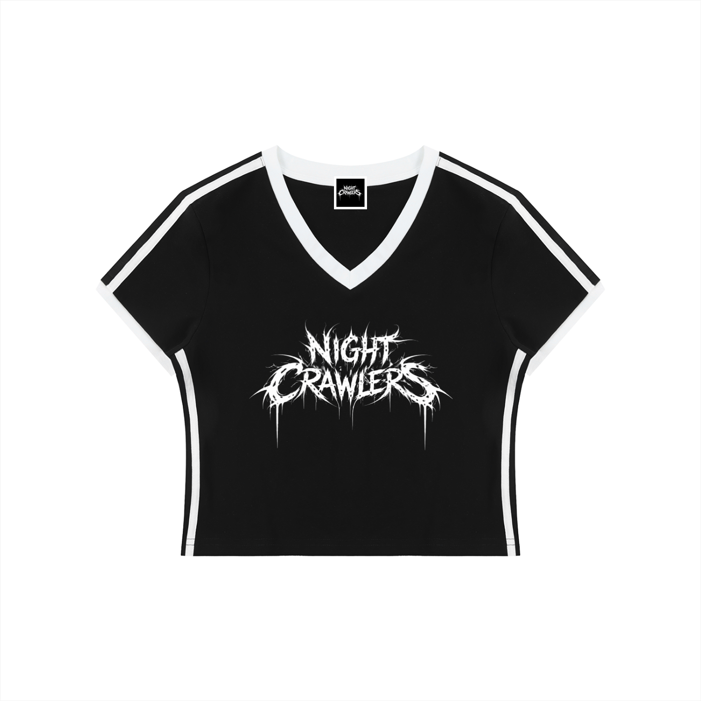 Night Crawlers X NYAMaverick “Bloody Night” V-Neck Crop T-Shirt