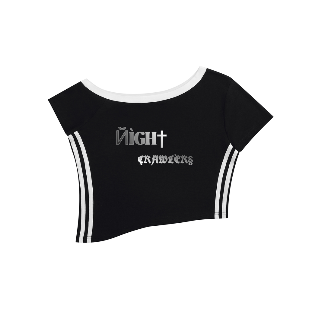 Night Crawlers Women’s off-the-shoulder tee “The Other”